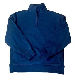 Athleta 1/4 Zip Pullover Sweatshirt Mock Neck Top Black XS‎ Activewear